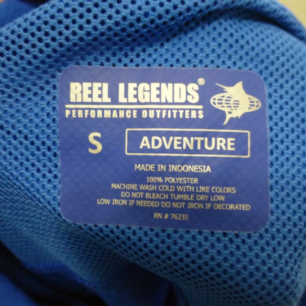 Reel Legends Shirt Womens Small Button UP Fishing Vented Blue Outdoor Hiking - Picture 5 of 8